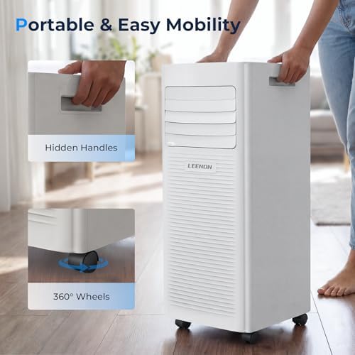9000 BTU Portable Air Conditioner with Dehumidifier and Fan