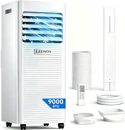 9000 BTU Portable Air Conditioner with Dehumidifier and Fan
