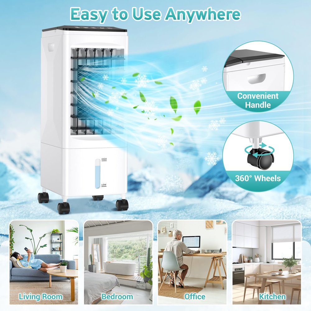 3-in-1 Portable Air Conditioner with Timer and Oscillation
