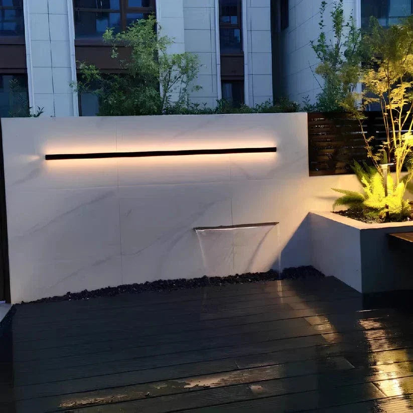 Aluminium Backlit Modern Outdoor Wall Sconce - view 12
