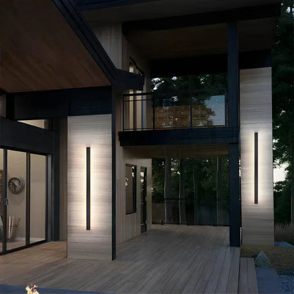 Aluminium Backlit Modern Outdoor Wall Sconce - view 6
