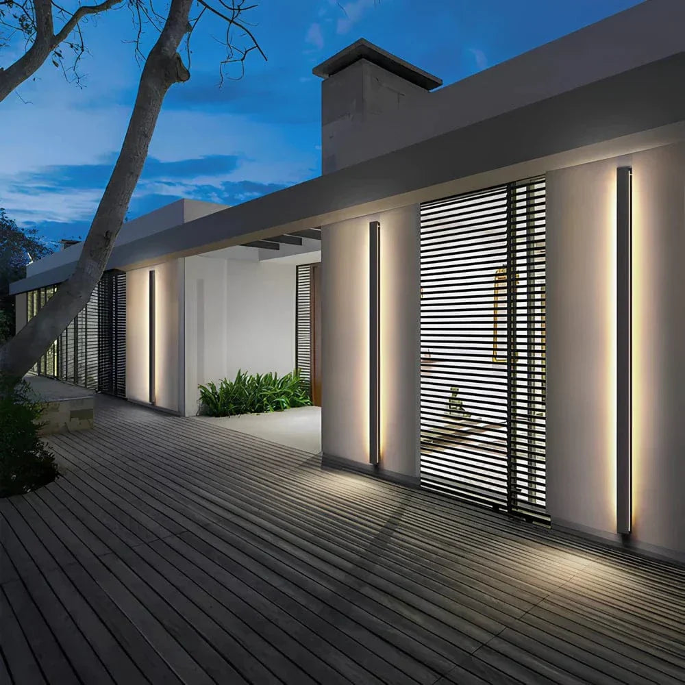 Aluminium Backlit Modern Outdoor Wall Sconce - view 7
