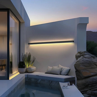 Aluminium Backlit Modern Outdoor Wall Sconce - view 8