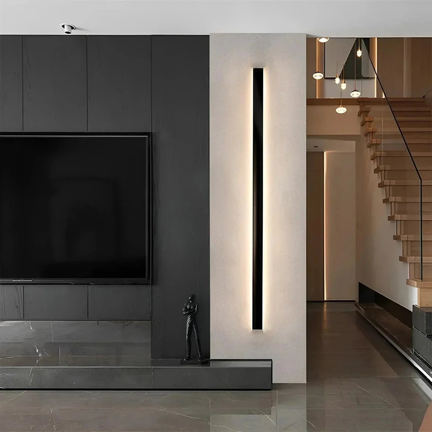 Aluminium Backlit Modern Outdoor Wall Sconce - view 9