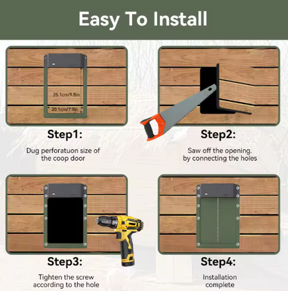Automatic Chicken Coop Door System with Solar/Battery Options - view 6