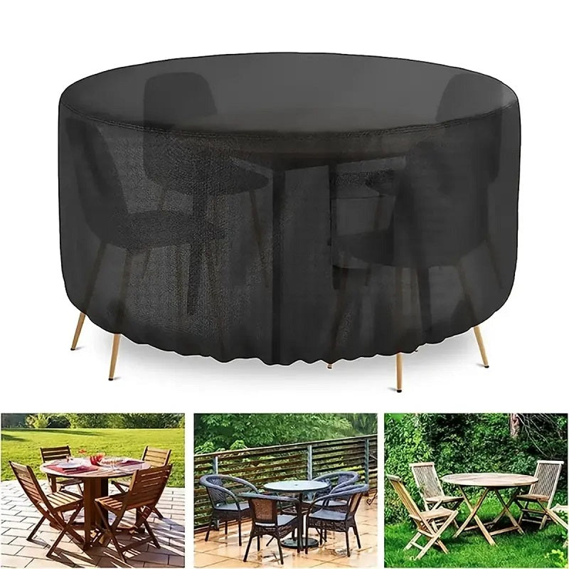 Heavy-Duty Round Outdoor Furniture Cover with Air Vent - view 11
