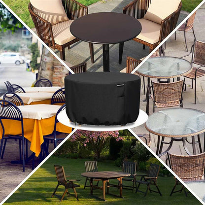 Heavy-Duty Round Outdoor Furniture Cover with Air Vent - view 12