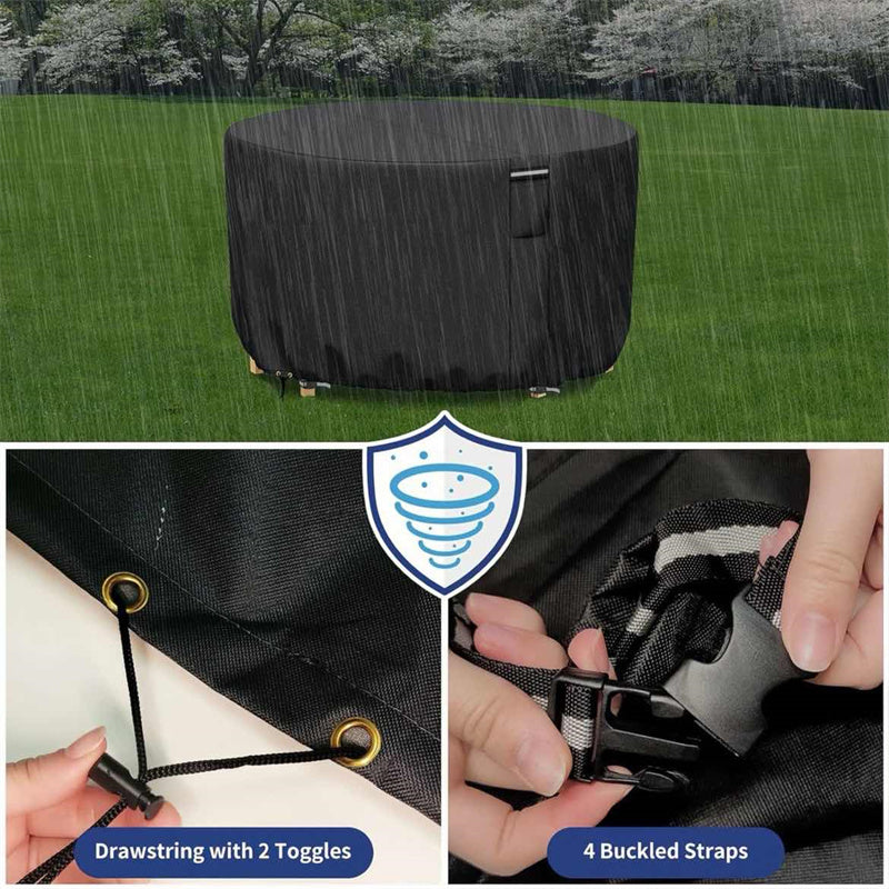 Heavy-Duty Round Outdoor Furniture Cover with Air Vent - view 15