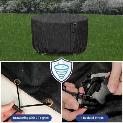 Heavy-Duty Round Outdoor Furniture Cover with Air Vent - view 15
