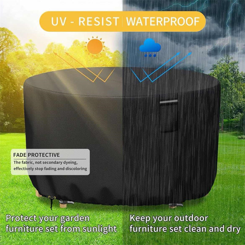Heavy-Duty Round Outdoor Furniture Cover with Air Vent - view 2
