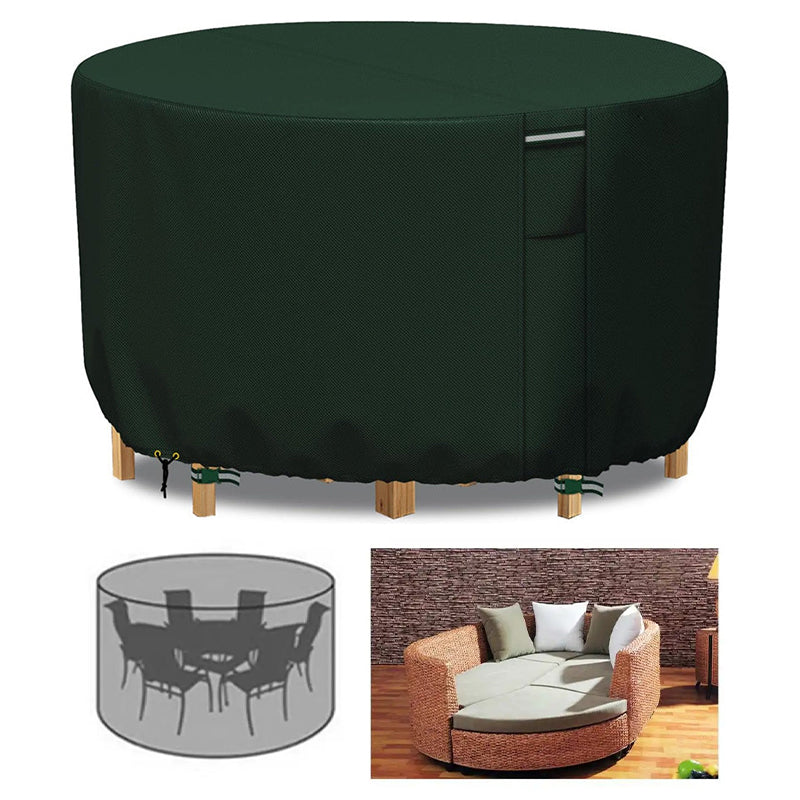 Heavy-Duty Round Outdoor Furniture Cover with Air Vent - view 6