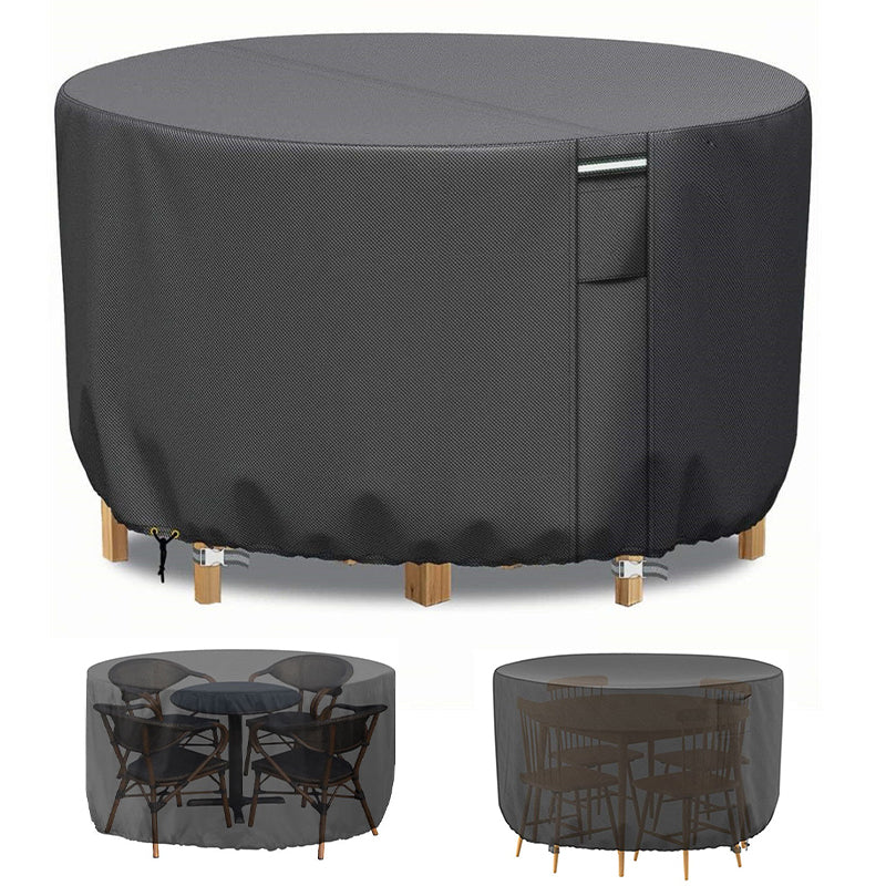 Heavy-Duty Round Outdoor Furniture Cover with Air Vent - view 7