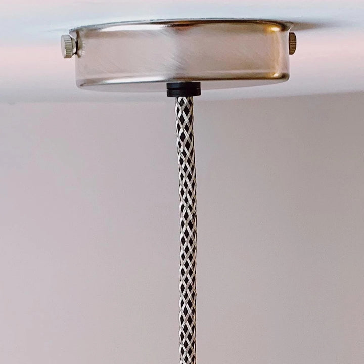 Brushed chrome single pendant (without bulbs)