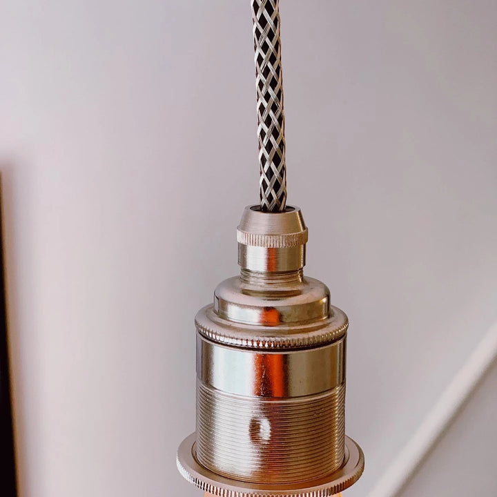Brushed chrome single pendant (without bulbs)