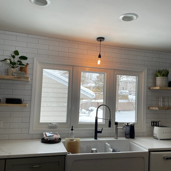 Pewter single drop pendant light (without bulb)