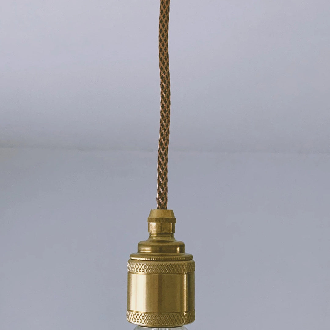 Brass single drop pendant light (without bulb)