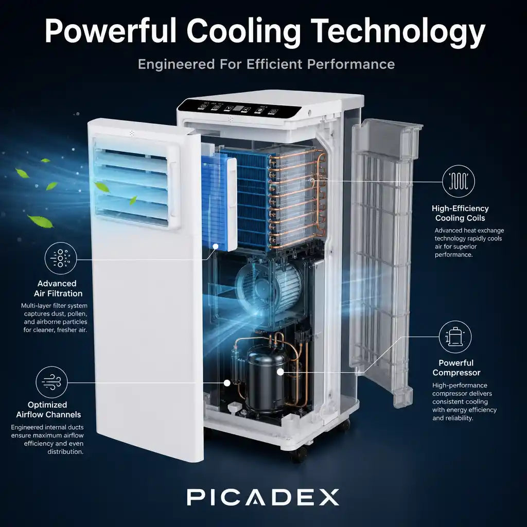 Portable Air Conditioner Unit, 7000 to 9000 BTU Cooling