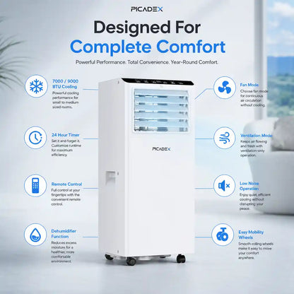 Portable Air Conditioner Unit, 7000 to 9000 BTU Cooling