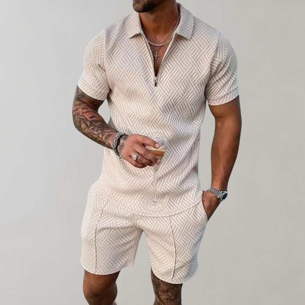 Men's Summer Polo Shirt and Shorts Set - view 3