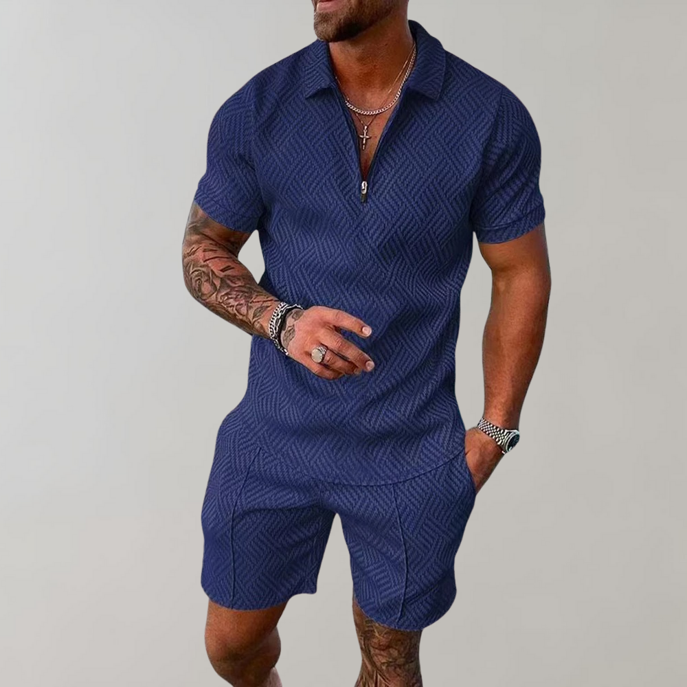 Men's Summer Polo Shirt and Shorts Set - view 4