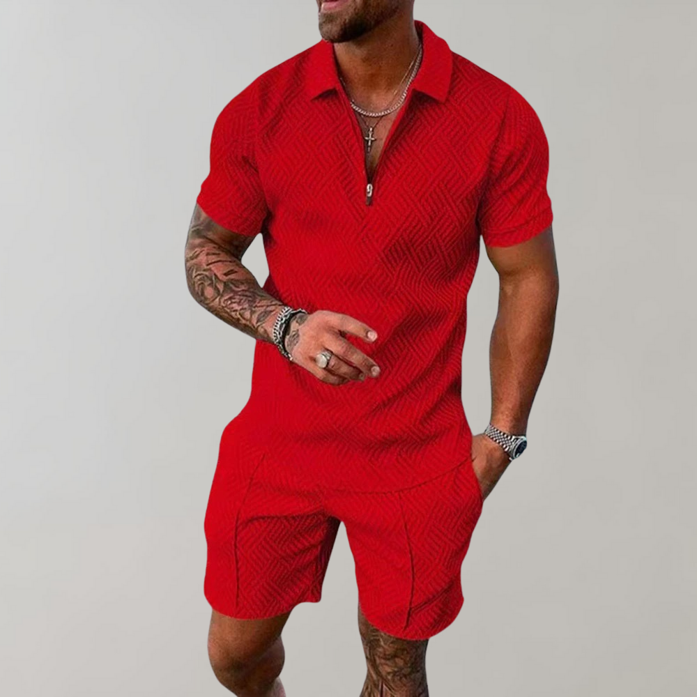 Men's Summer Polo Shirt and Shorts Set - view 5
