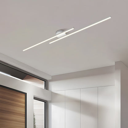 Modern Aluminium Semi Flush Mount LED Ceiling Light - view 10
