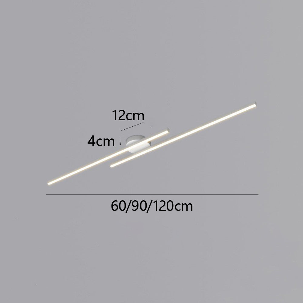Modern Aluminium Semi Flush Mount LED Ceiling Light - view 12