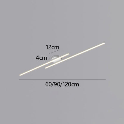 Modern Aluminium Semi Flush Mount LED Ceiling Light - view 12