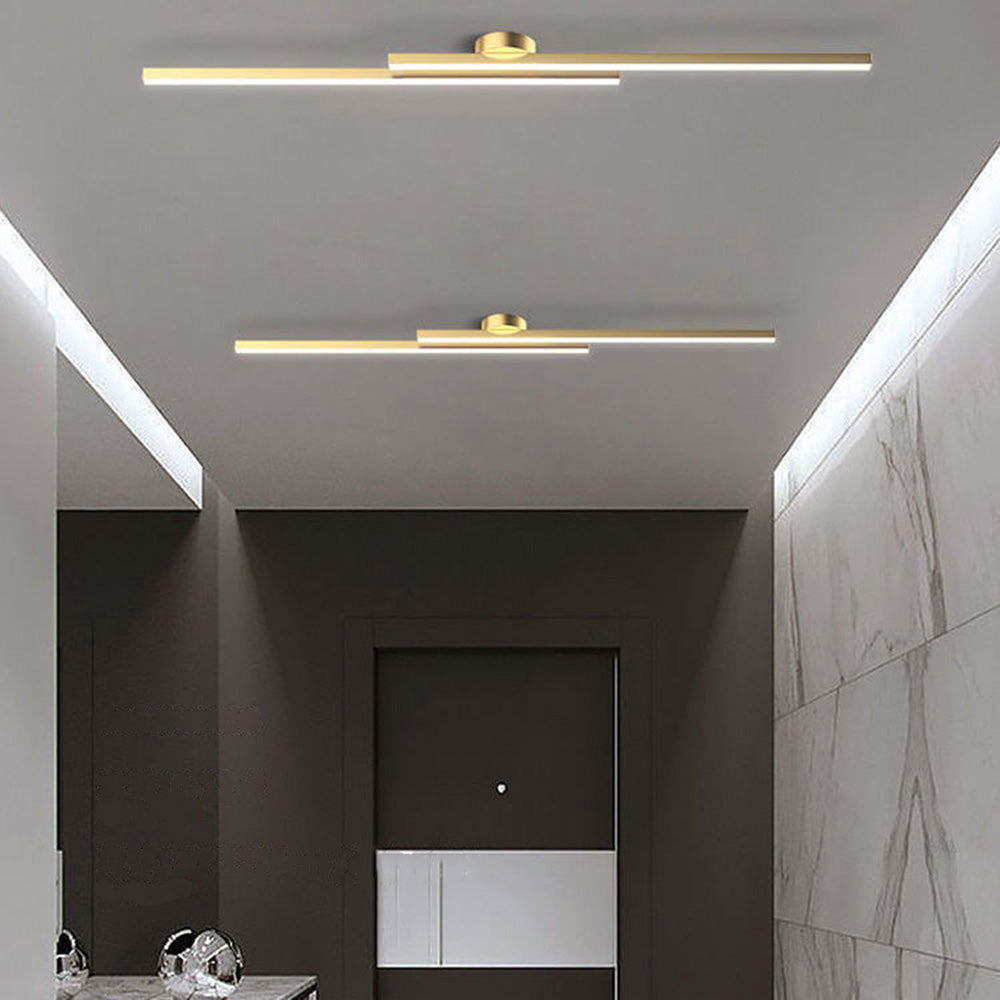 Modern Aluminium Semi Flush Mount LED Ceiling Light - view 13