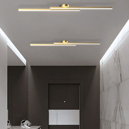 Modern Aluminium Semi Flush Mount LED Ceiling Light - view 13