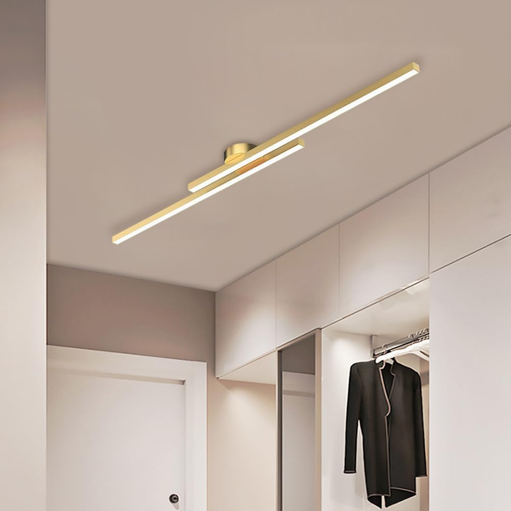 Modern Aluminium Semi Flush Mount LED Ceiling Light - view 14