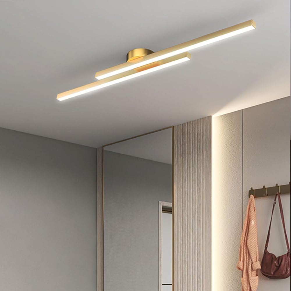 Modern Aluminium Semi Flush Mount LED Ceiling Light - view 15