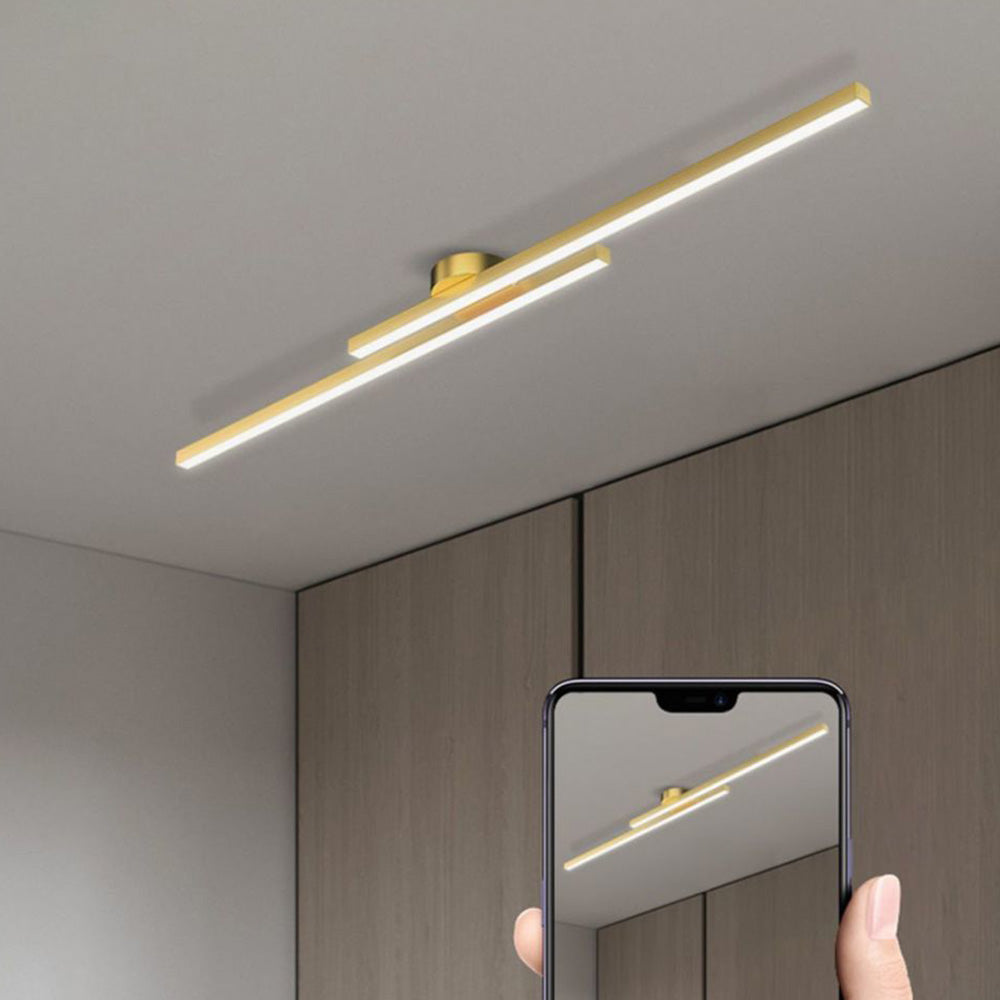 Modern Aluminium Semi Flush Mount LED Ceiling Light - view 16