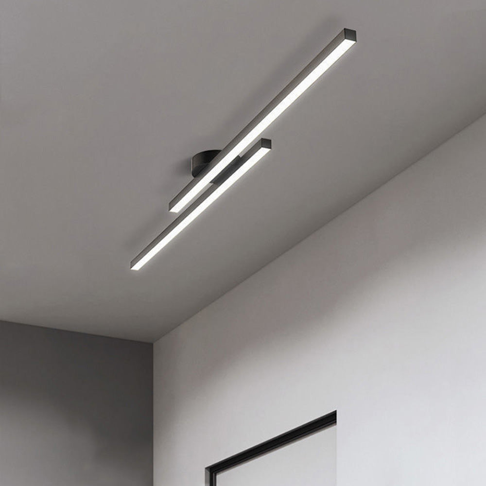 Modern Aluminium Semi Flush Mount LED Ceiling Light - view 18