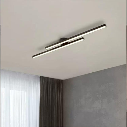 Modern Aluminium Semi Flush Mount LED Ceiling Light - view 2