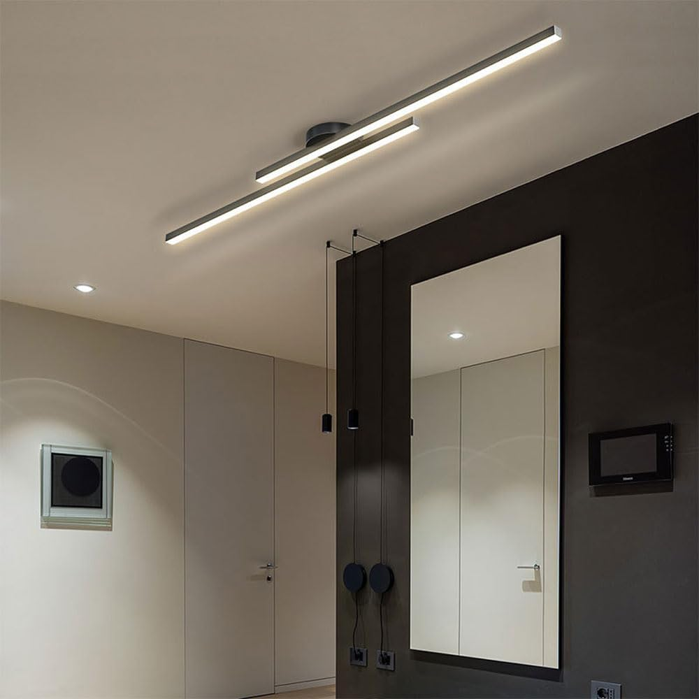 Modern Aluminium Semi Flush Mount LED Ceiling Light - view 21