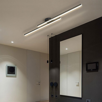 Modern Aluminium Semi Flush Mount LED Ceiling Light - view 21