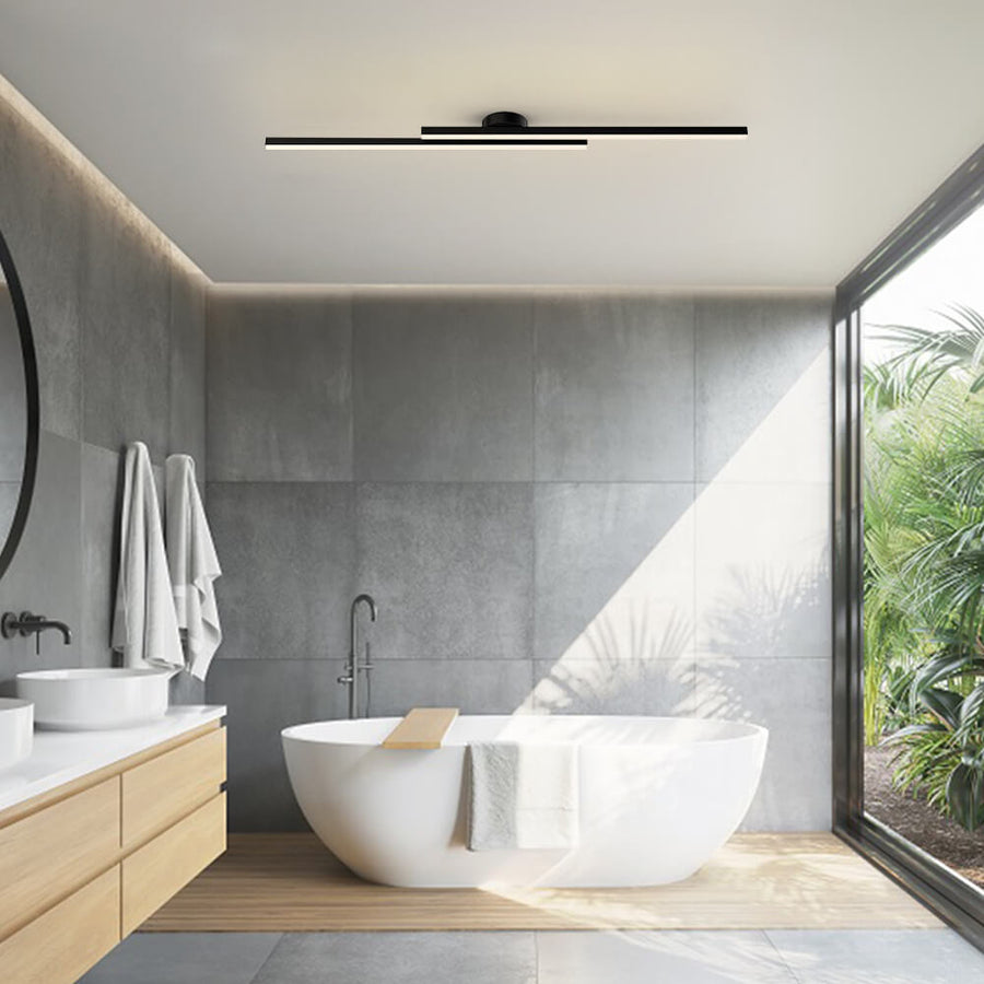 Modern Aluminium Semi Flush Mount LED Ceiling Light - view 23