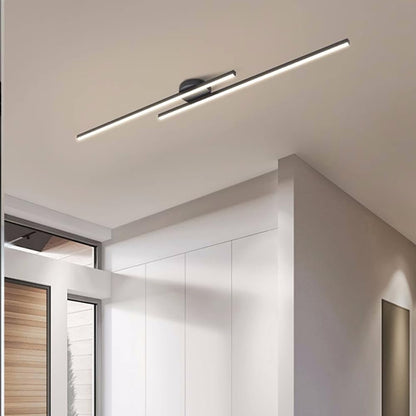 Modern Aluminium Semi Flush Mount LED Ceiling Light - view 3
