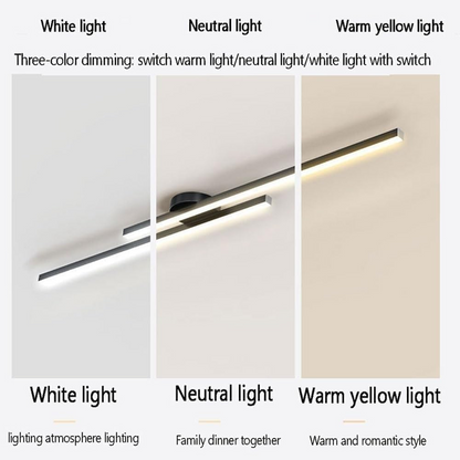 Modern Aluminium Semi Flush Mount LED Ceiling Light - view 5