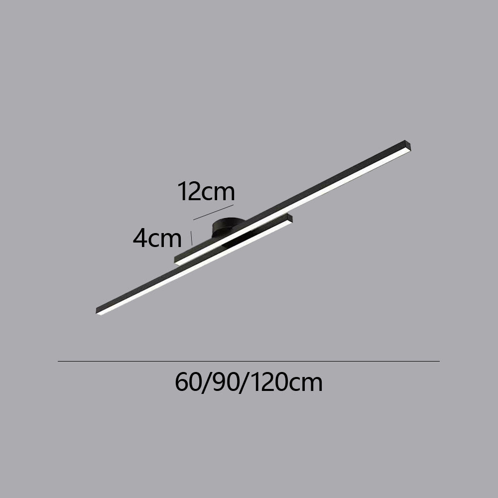 Modern Aluminium Semi Flush Mount LED Ceiling Light - view 7