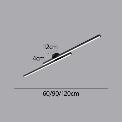 Modern Aluminium Semi Flush Mount LED Ceiling Light - view 7