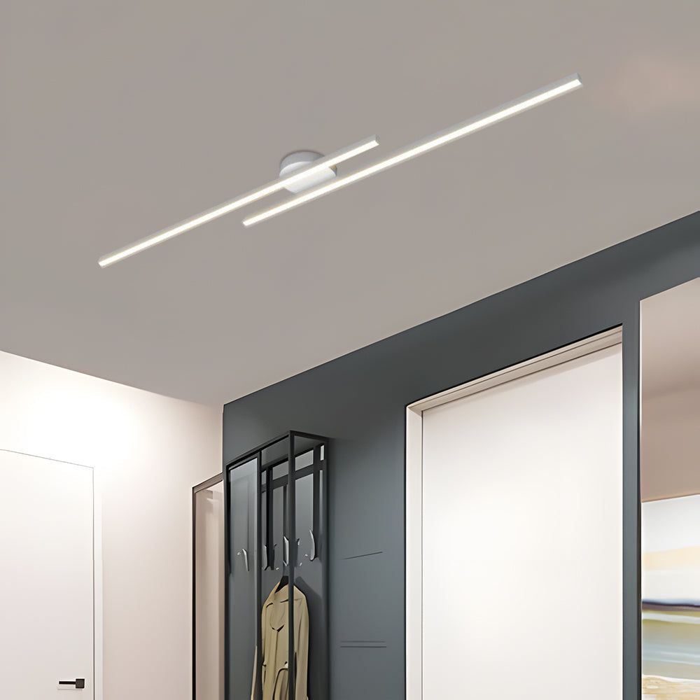 Modern Aluminium Semi Flush Mount LED Ceiling Light - view 9