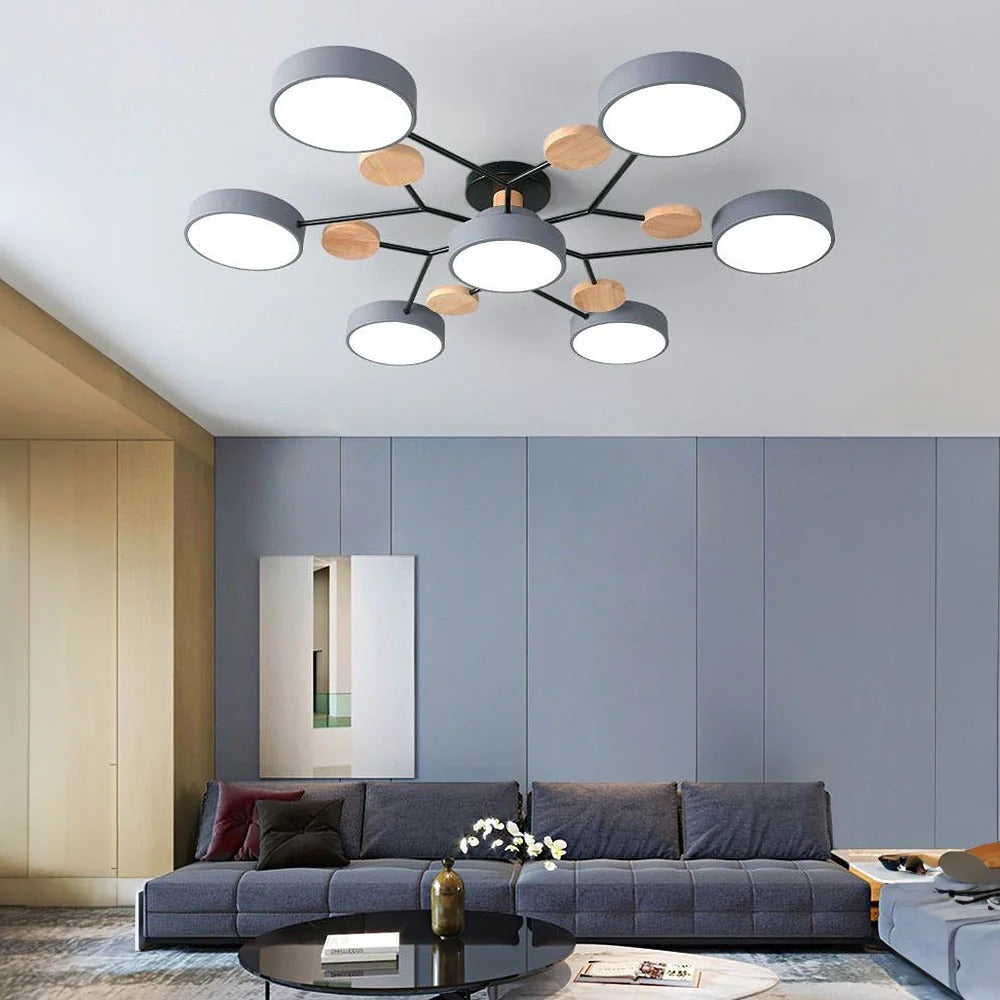 Modern Halo LED Semi-Flush Ceiling Light for Stylish Spaces - view 10