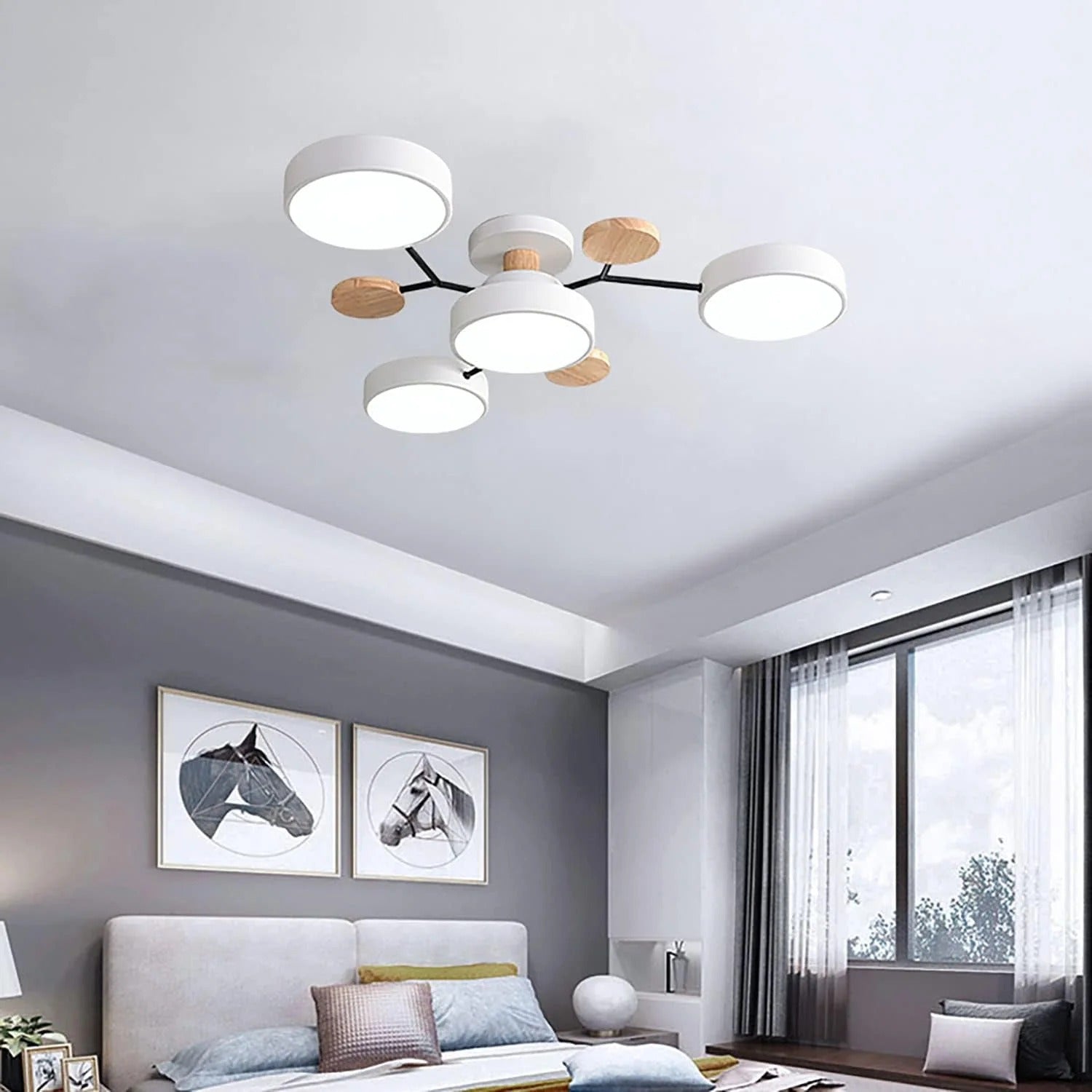 Modern Halo LED Semi-Flush Ceiling Light for Stylish Spaces - view 15