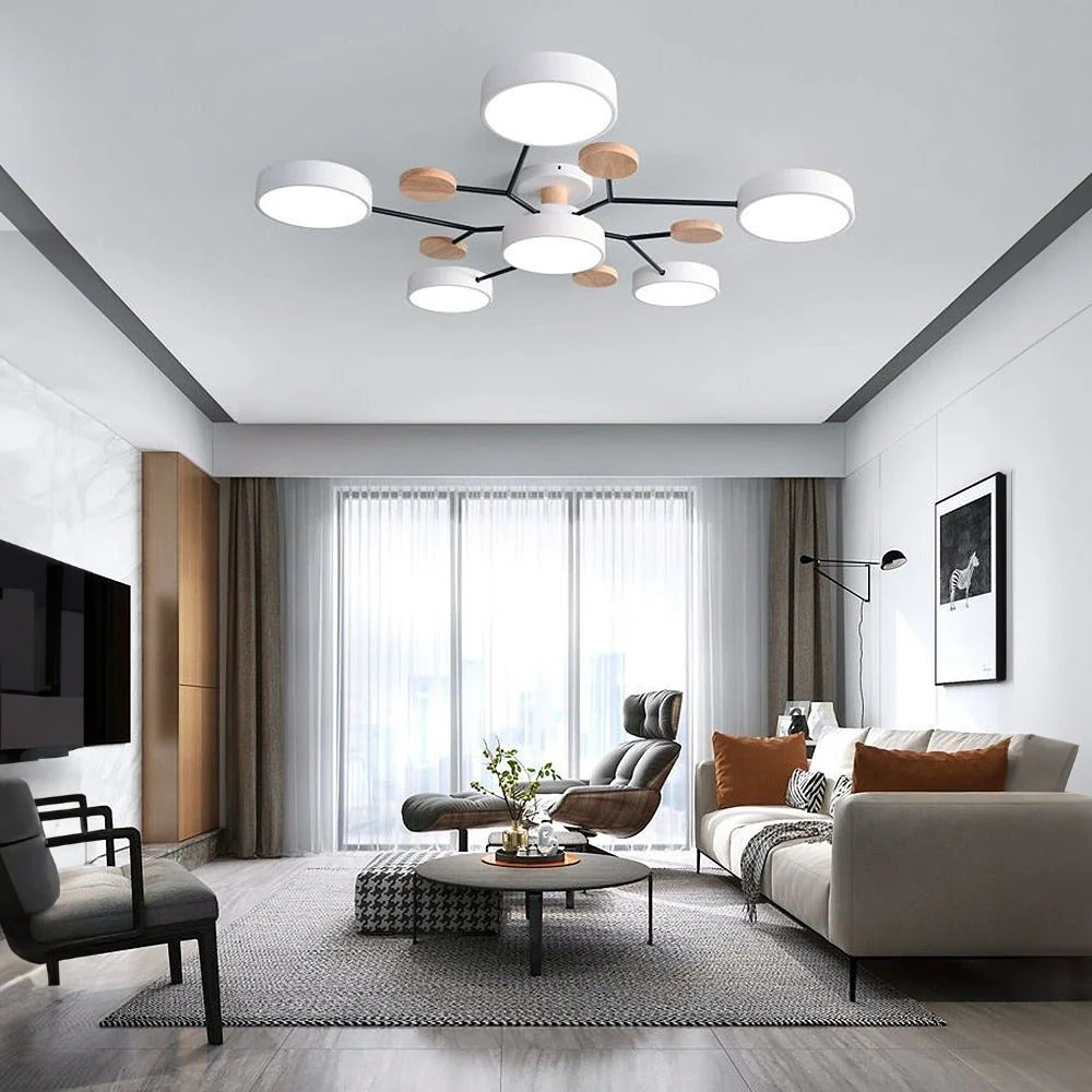 Modern Halo LED Semi-Flush Ceiling Light for Stylish Spaces - view 17