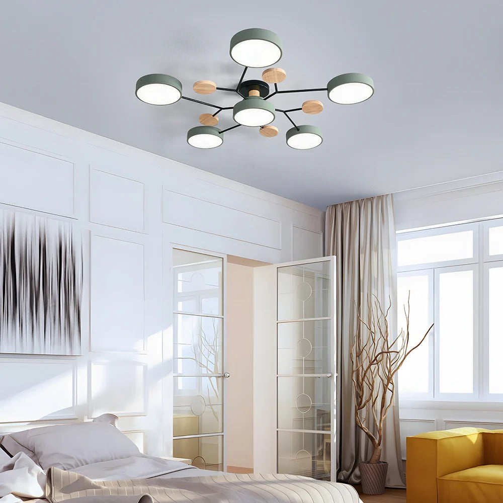 Modern Halo LED Semi-Flush Ceiling Light for Stylish Spaces - view 2