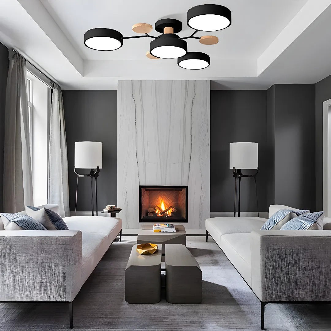 Modern Halo LED Semi-Flush Ceiling Light for Stylish Spaces - view 24
