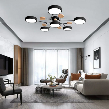 Modern Halo LED Semi-Flush Ceiling Light for Stylish Spaces - view 30