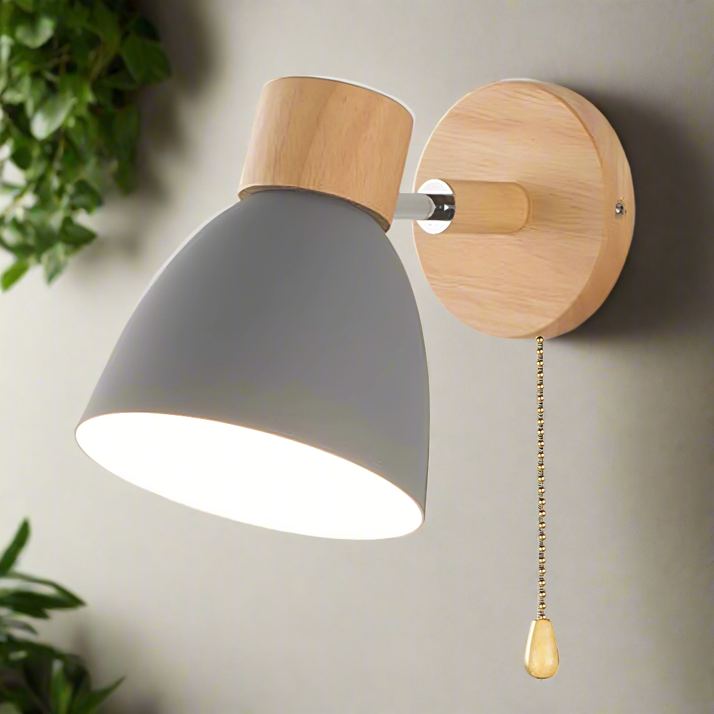 Modern Scandinavian Wall Lights with Pull Switch - view 6